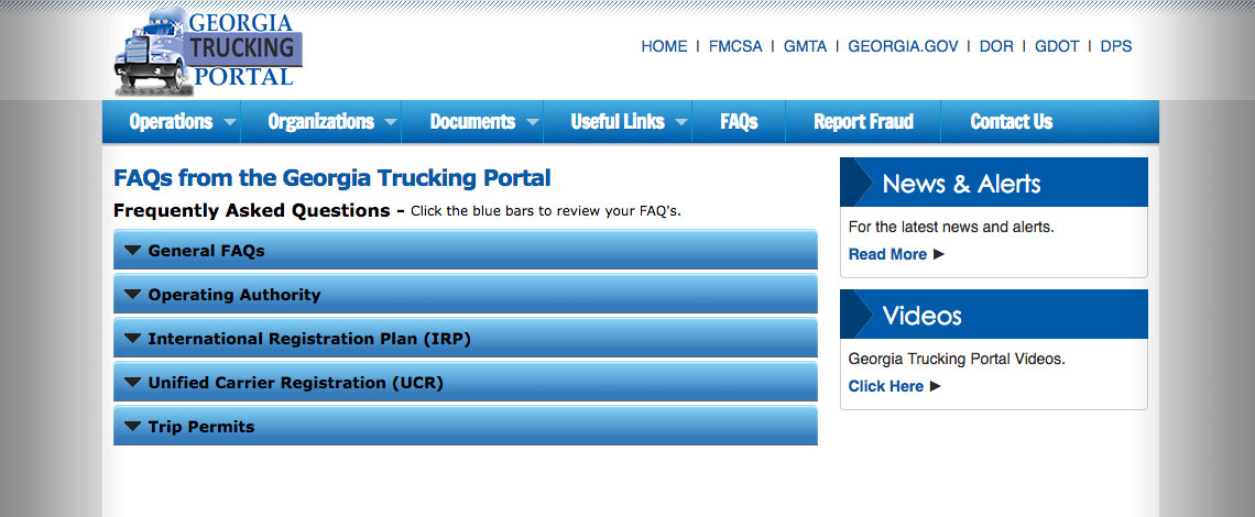 GA Trucking Portal