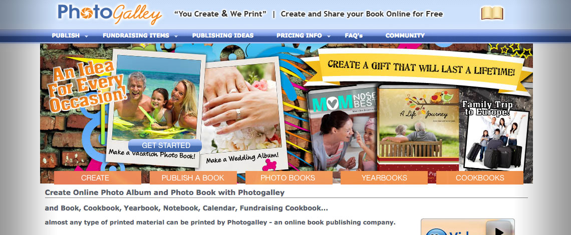 PhotoGalley - Publishing Website