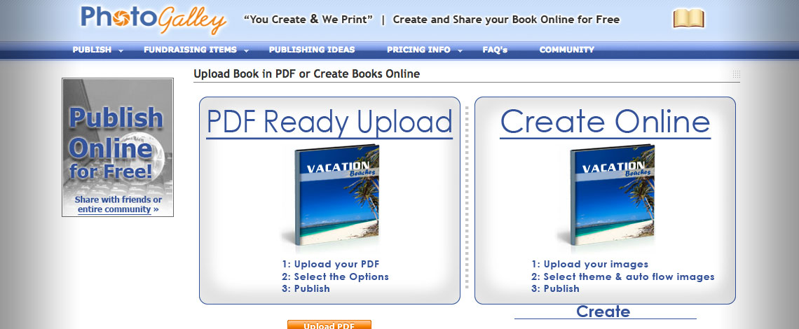 PhotoGalley - Publishing Website
